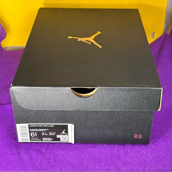 Nike Jordan One Take 3 DC7702-001 Black/White/Grey Fog Mens/Boys Size 6.5 New - Picture 10 of 12